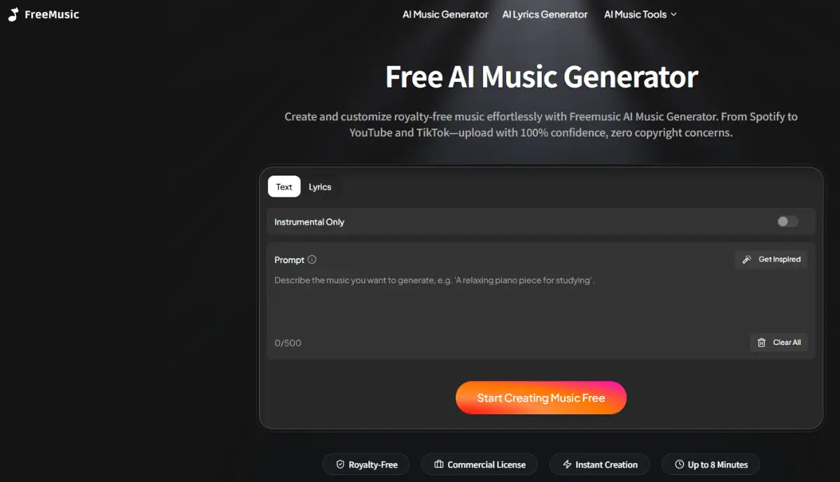 FreeMusic AI image number 01