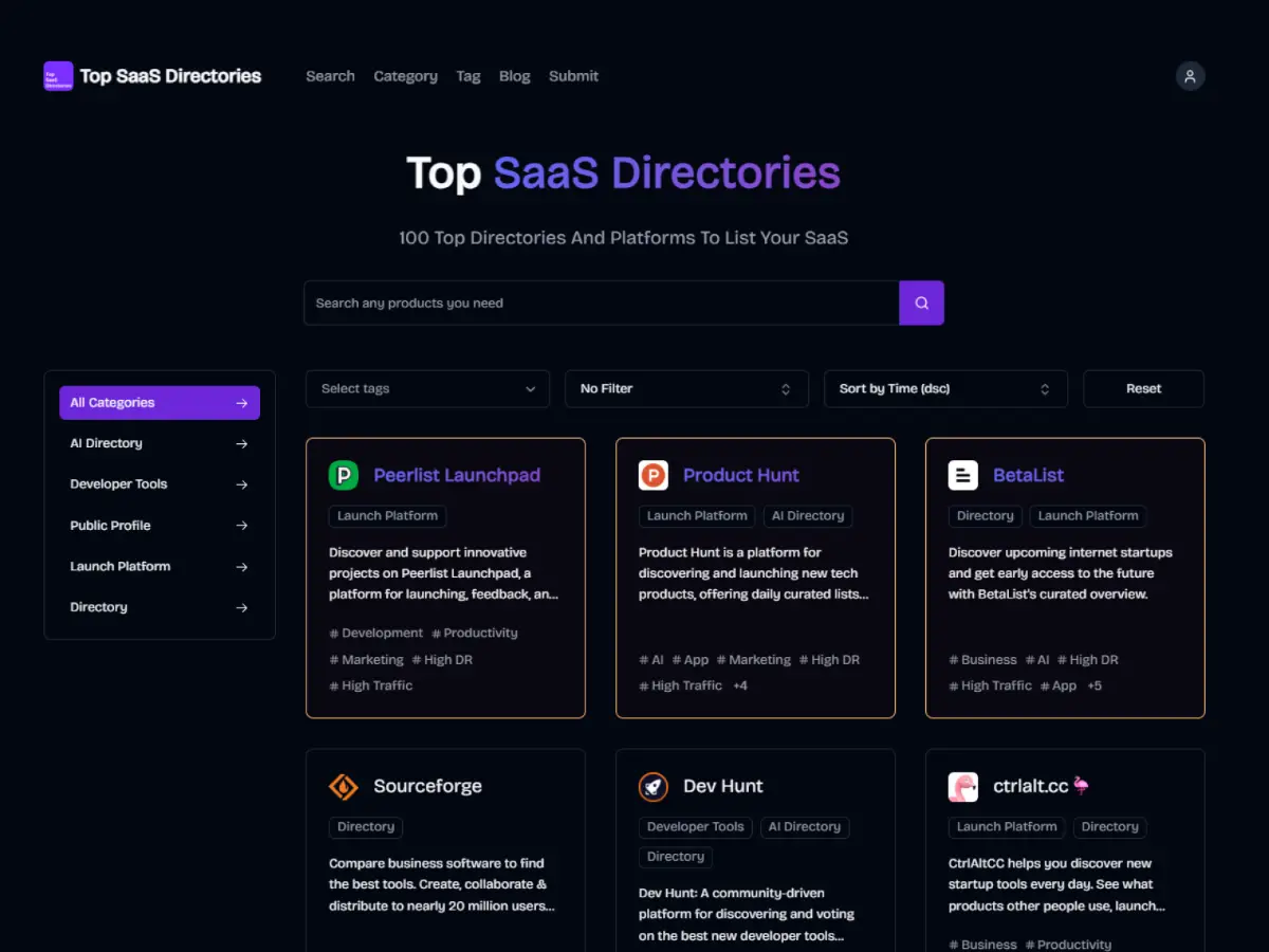 Top SaaS Directories image number 01
