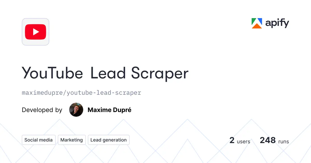 YouTube Lead Scraper product image