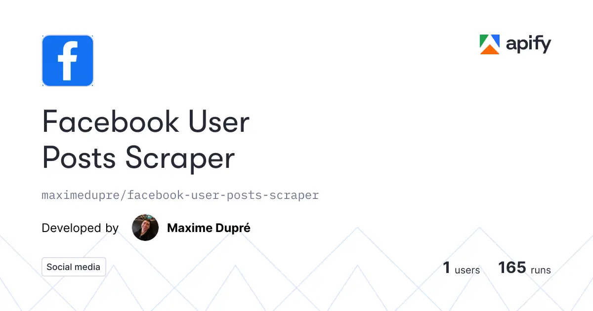 Facebook User Posts Scraper product image