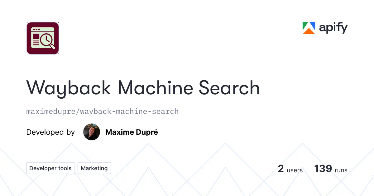 Wayback Machine Search product image