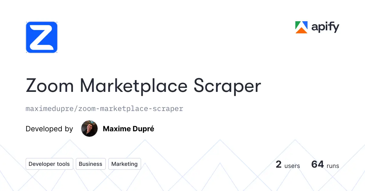Zoom Marketplace Scraper product image