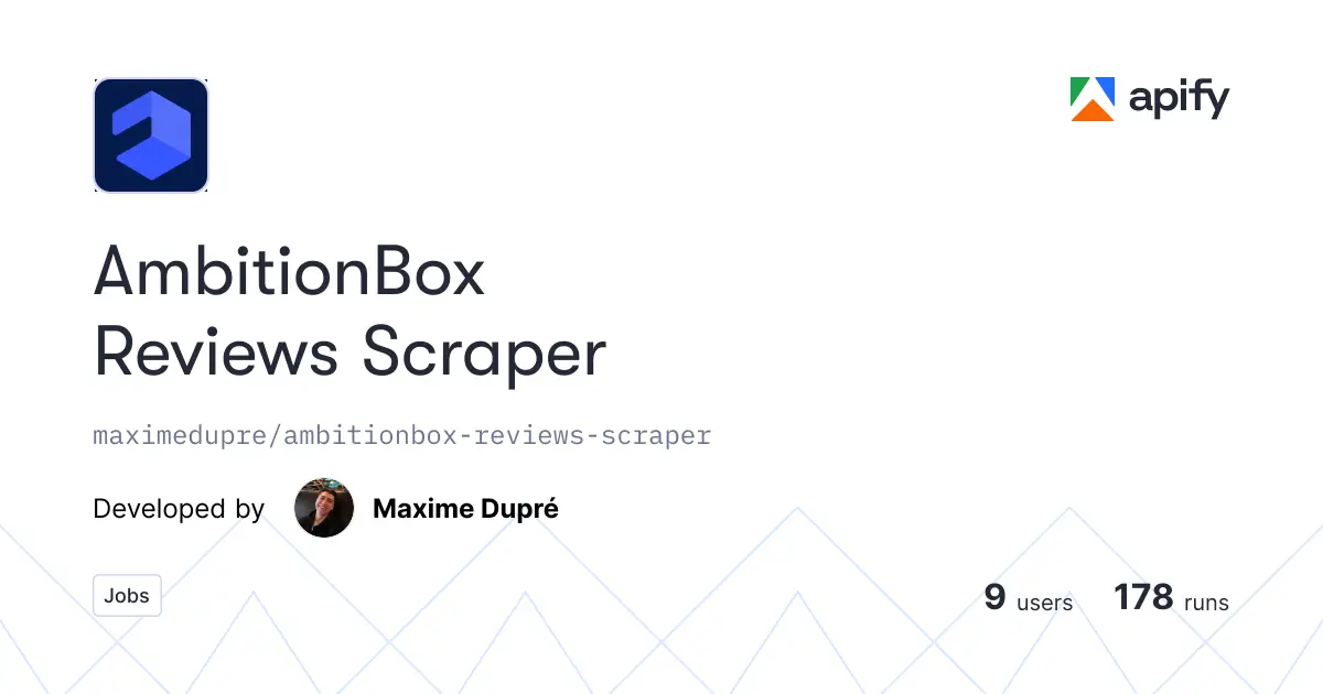 AmbitionBox Reviews Scraper product image