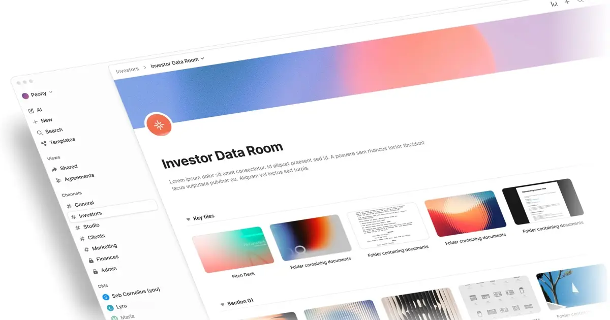 Peony Data Room product image