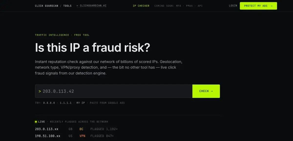 ClickGuardian IP Checker product image
