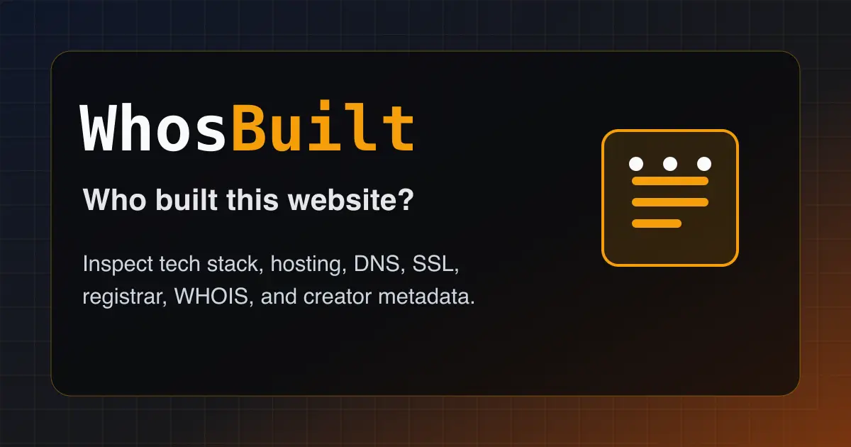 WhosBuilt product image