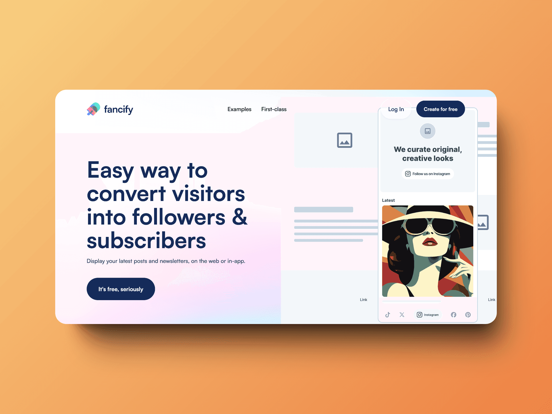 Fancify homepage